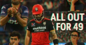 worst records in ipl RCB 49 all out