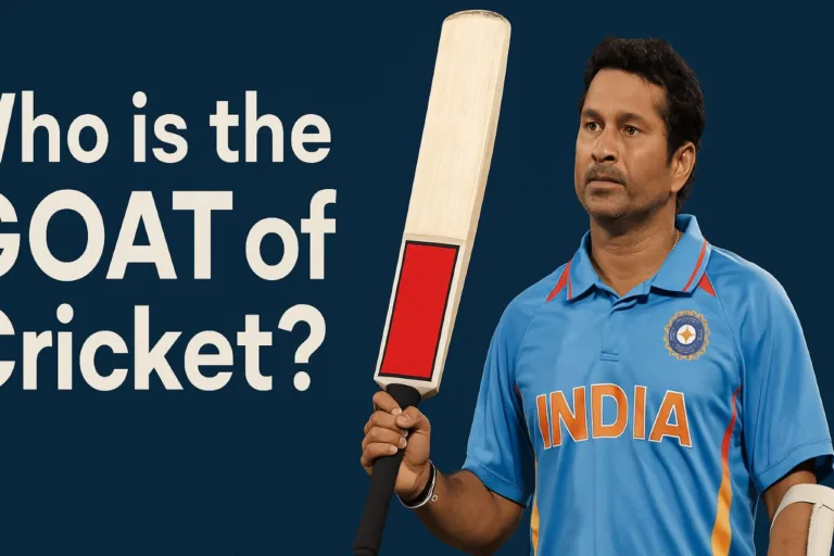 Who is the GOAT of Cricket? sachin tendulkar portrait in indian natinal jersey