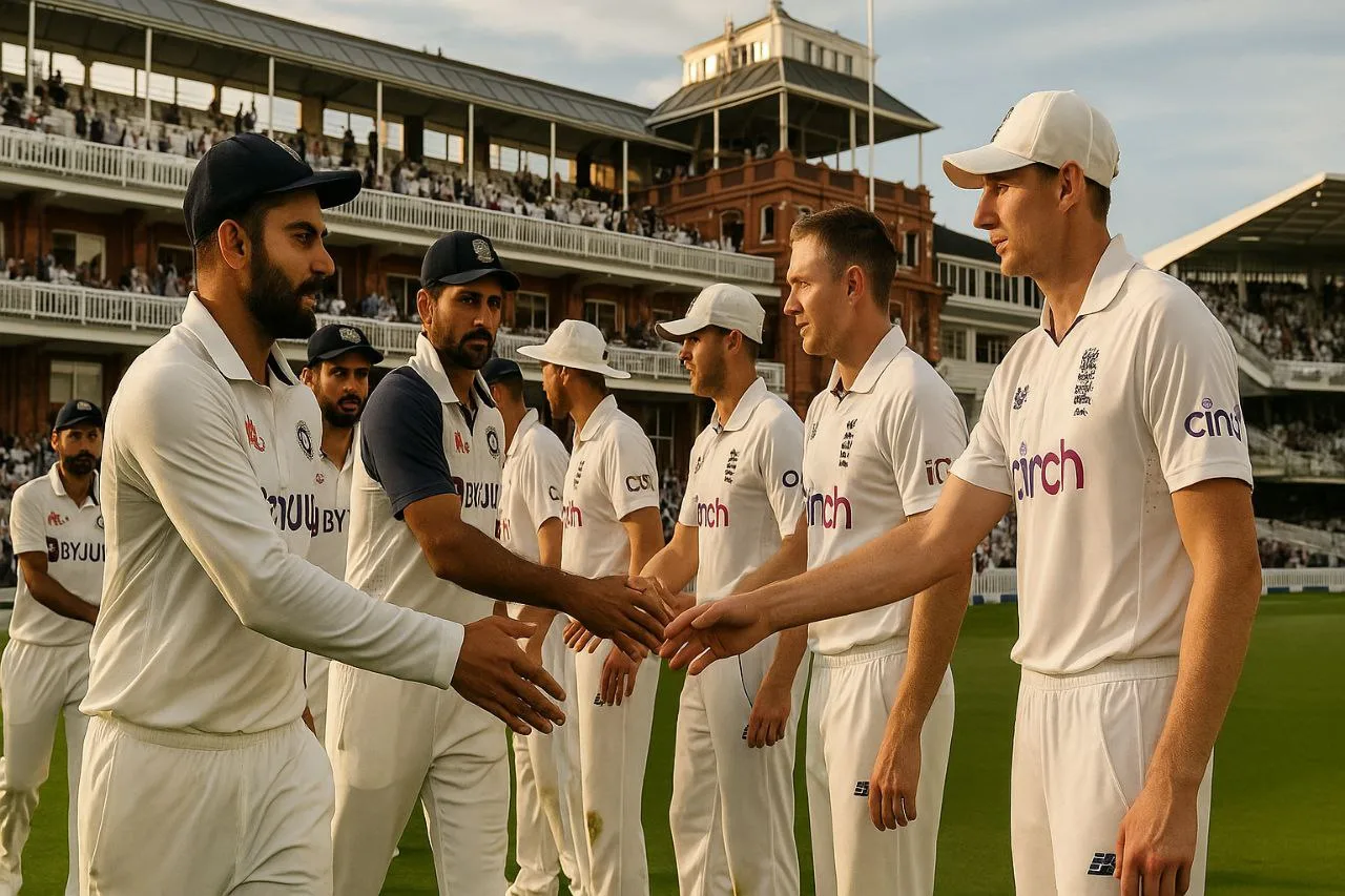 india vs england test match handshaking