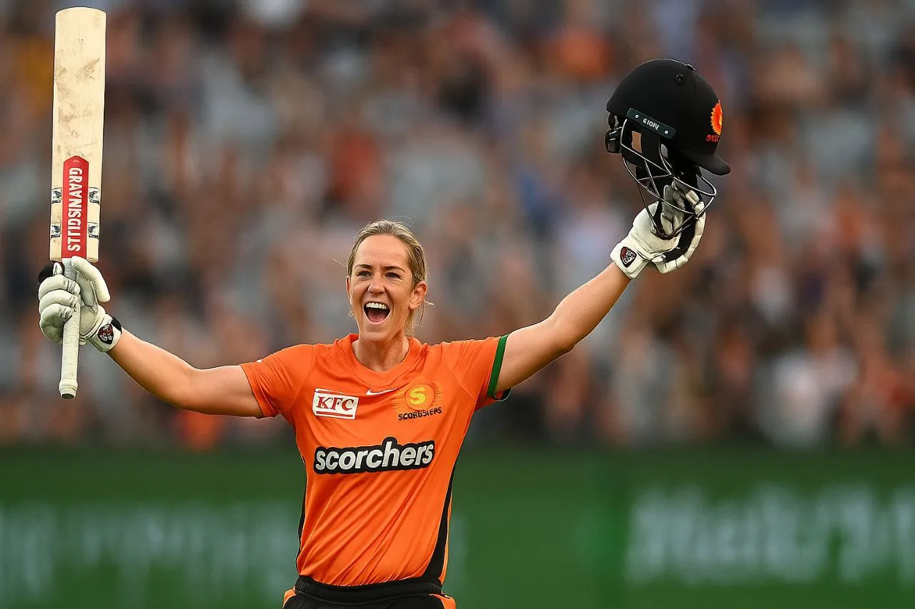 Mooney's winning runs scoring celebration in WBBL