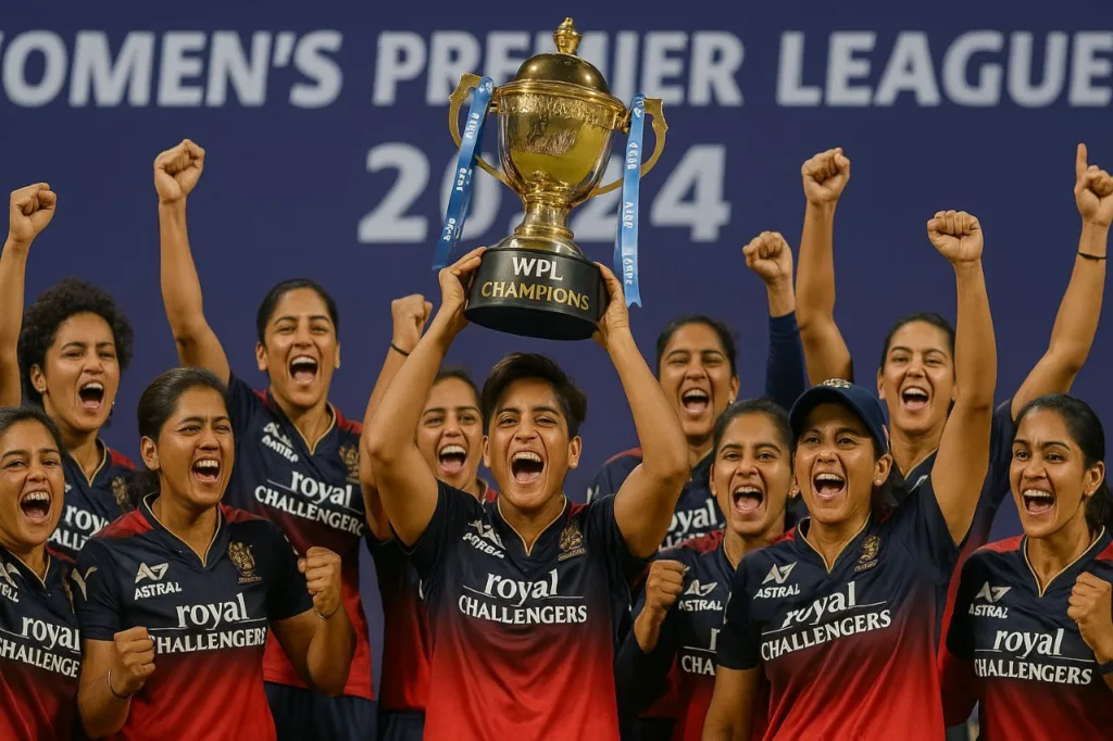 Women's Premier League 2024 trophy lifting image wpl 2024